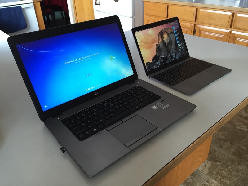 My MacBook next to an UltraBook