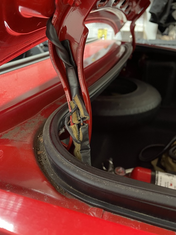 Soldered and heatshrinked brake wire