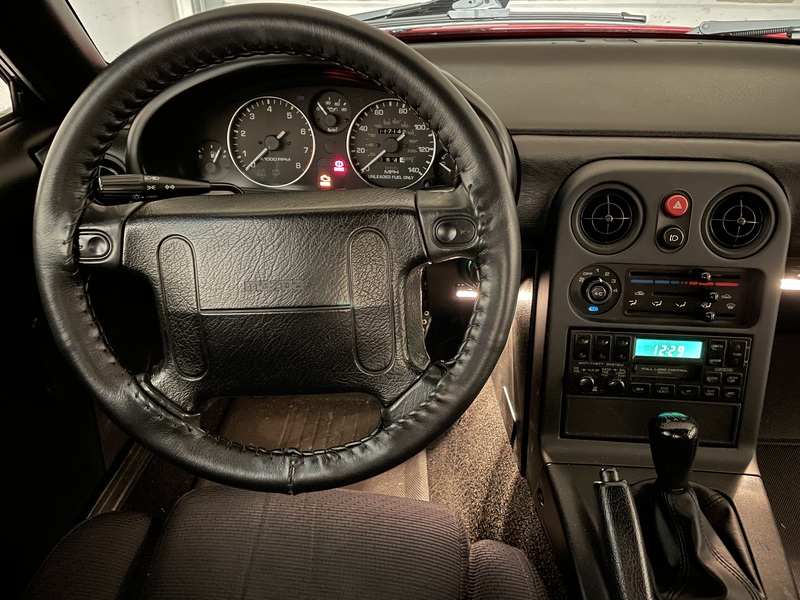 The interior with the wheel cover installed