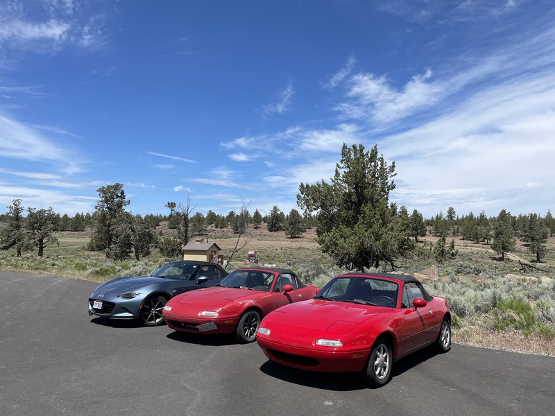 Next to some friends' Miatas