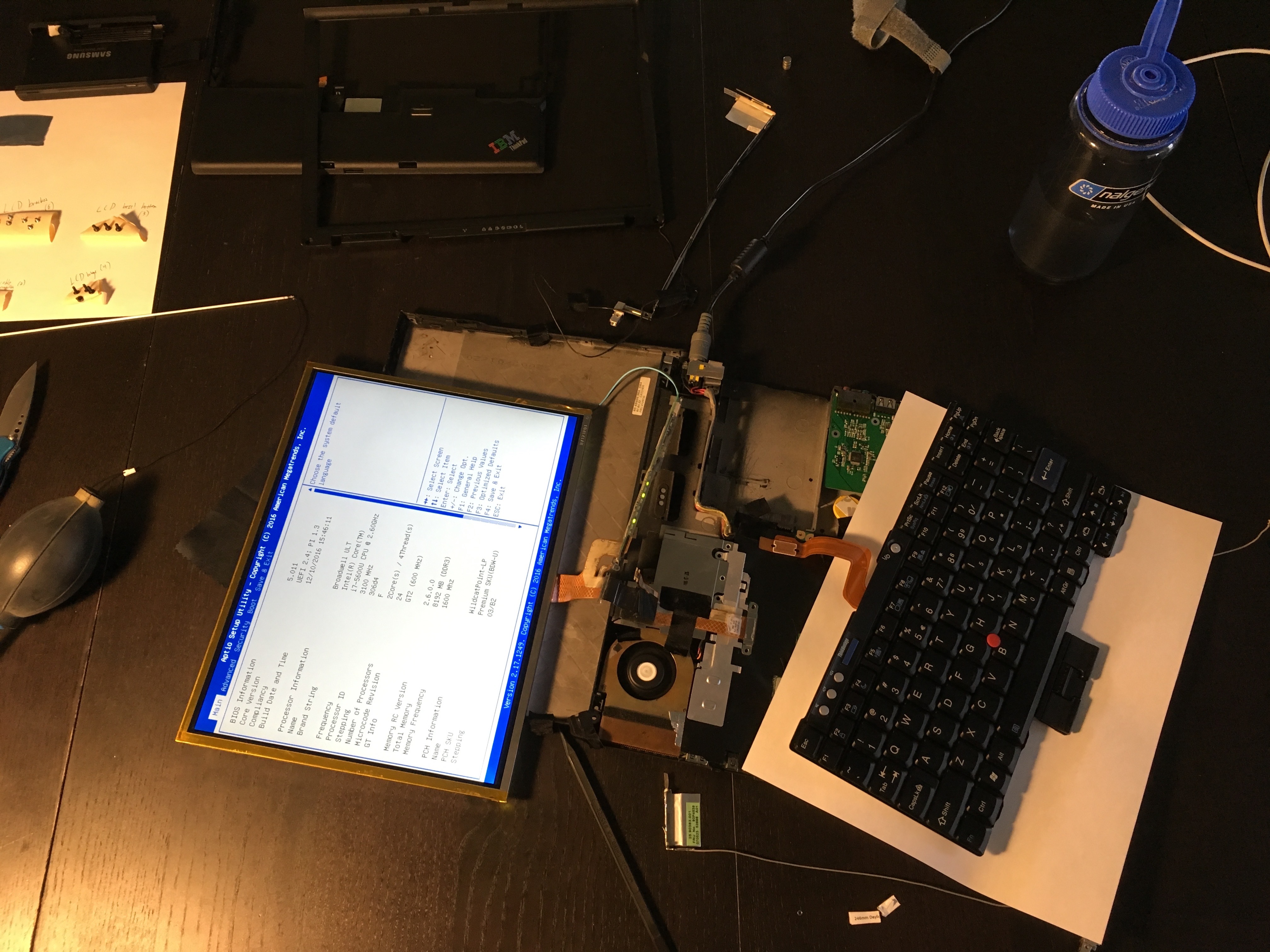 ThinkPad X62 disassembled. I'm so glad I only have to do this once.